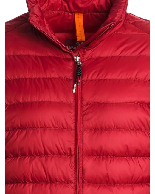 Parajumpers Red Emilia Cropped Down Jacket