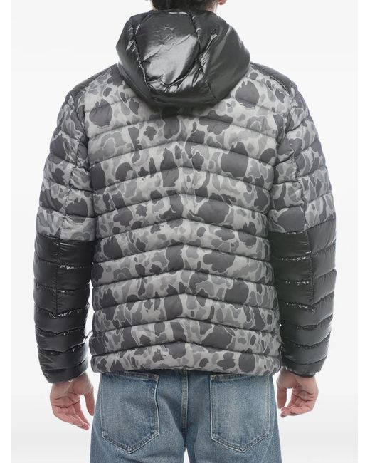 Woolrich Gray Tundra Camouflage Quilted Jacket for men