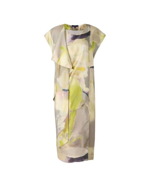 Soeur White Iberis Silk-Satin Midi Dress