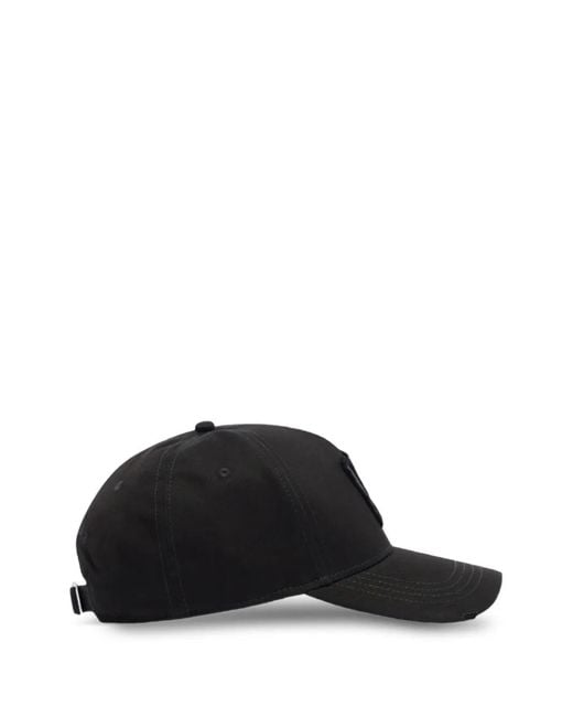 DSquared² Black Cotton Iconique Baseball Cap for men