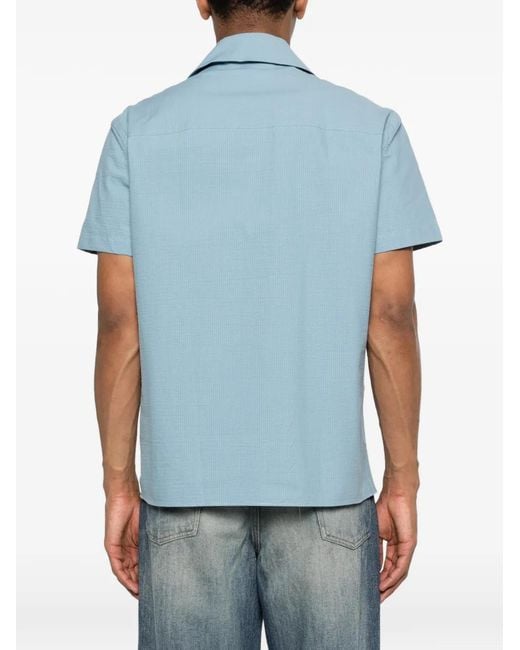 Vision Of Super Blue Logo-Embroidered Shirt for men