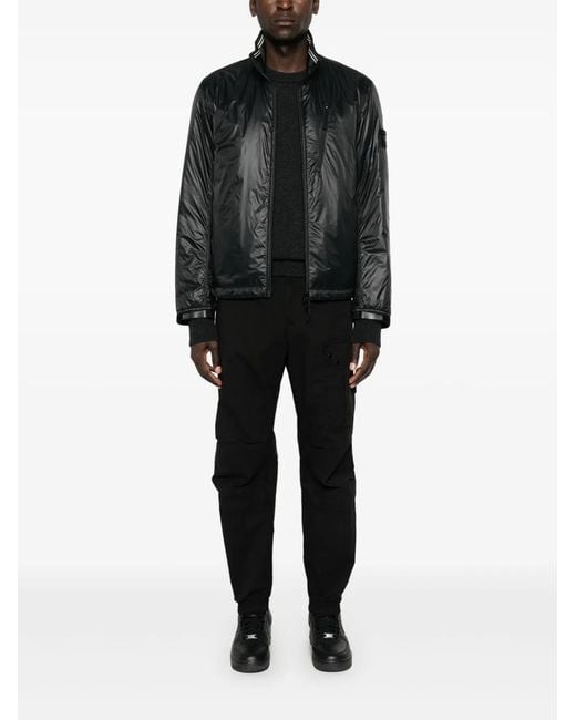 Stone Island Black Polyamide Jacket With Primaloft Insulation for men