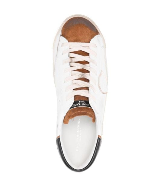 Philippe Model White Prsx Leather Sneakers for men