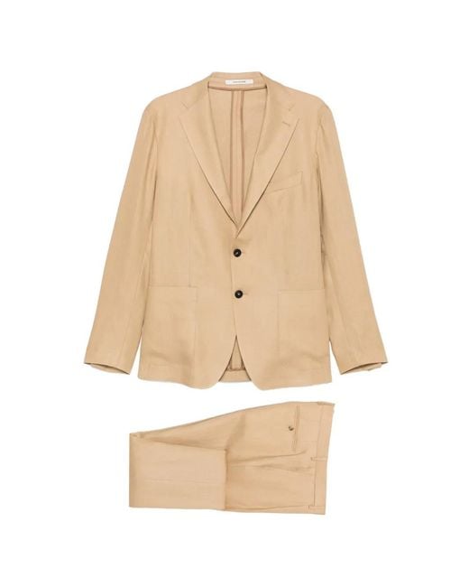 Tagliatore Natural Single-Breasted Notch-Lapels Suit for men