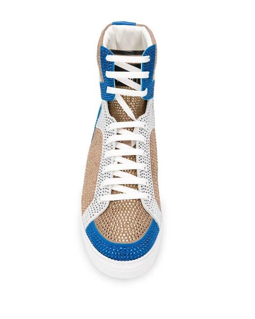 Philipp Plein Blue Money Beast Hi-Top Sneakers for men