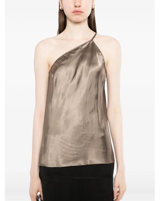 Rick Owens Natural One-Shoulder Top