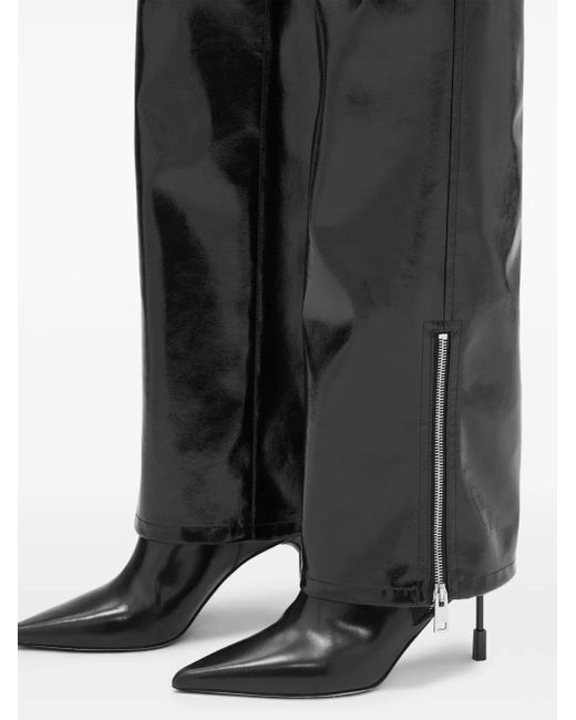 MSGM Black Drop-Crotch Tapered Trousers
