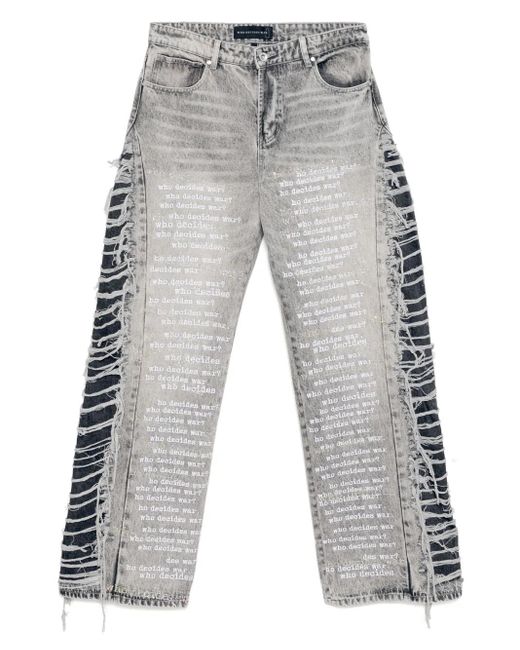 メンズ Who Decides War Ultra Flare Scripture ジーンズ Gray