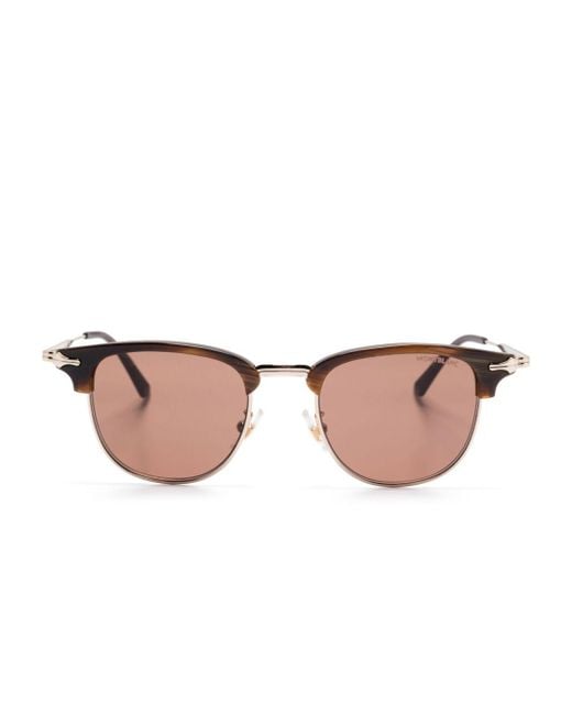 Montblanc Pink Square-Frame Sunglasses for men