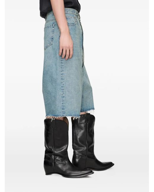 Maison Margiela Blue Denim Bermuda Shorts for men