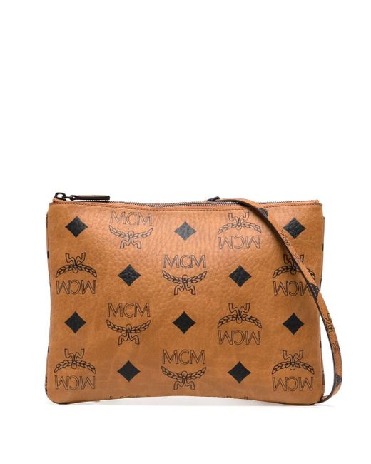 MCM Brown Aren Monogram-pattern Crossbody Bag