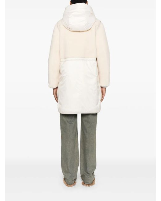 Woolrich Natural Fleece Wool Parka Coat