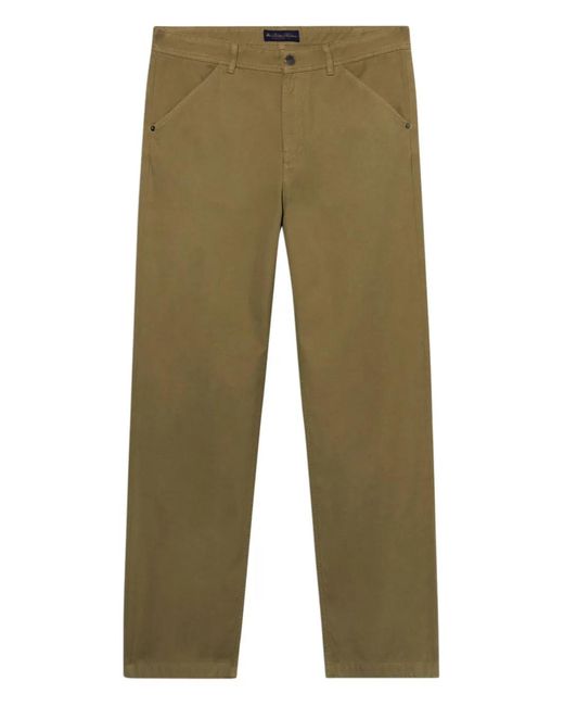 Brooks Brothers Green Five-Pocket Cotton-Blend Trousers for men