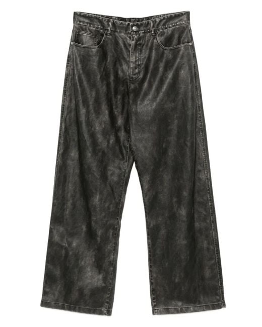 Palm Angels Beschichtete Hose mit Logo in Gray für Herren