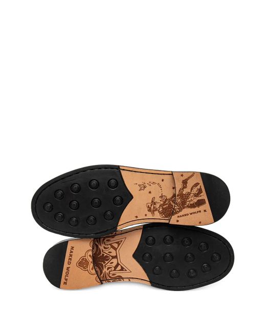 Naked Wolfe Black Dan Loafers for men