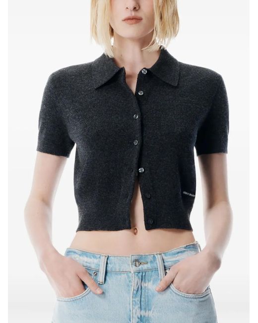 Cardigan Con Applicazione di Alexander Wang in Black