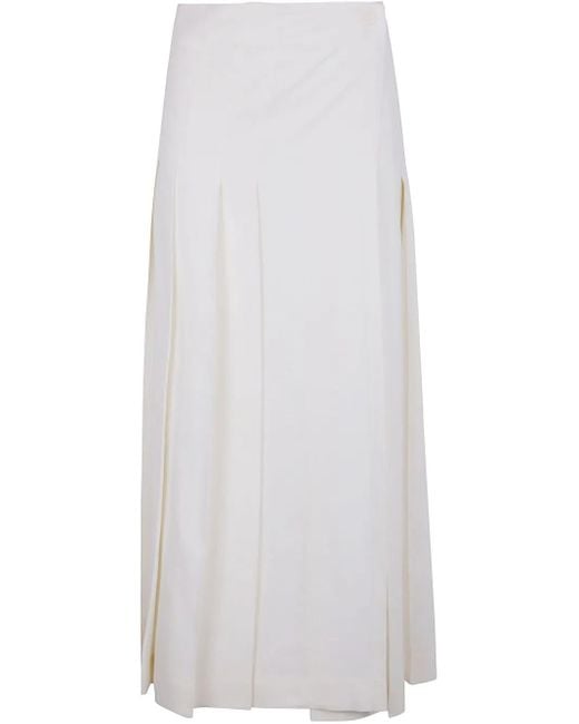 P.A.R.O.S.H. White Raisa Skirt