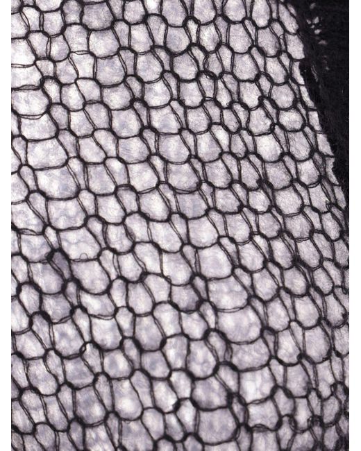 VAQUERA Black Open-knit Cropped Cardigan