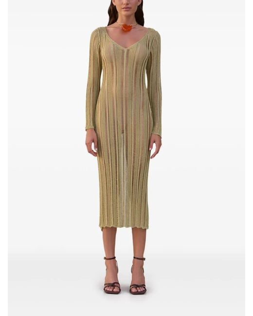 Cult Gaia Green Espen Midi Dress