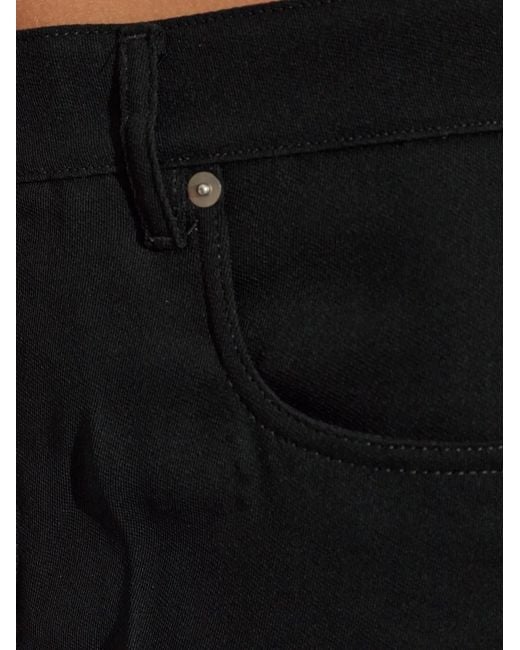 Rick Owens Black Pressed-Crease Wide-Leg Wool Trousers