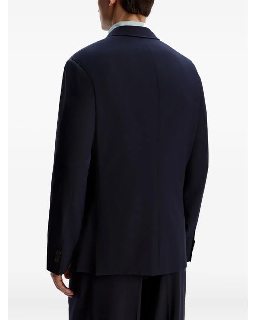 12 STOREEZ Blue Wool-Blend Blazer for men