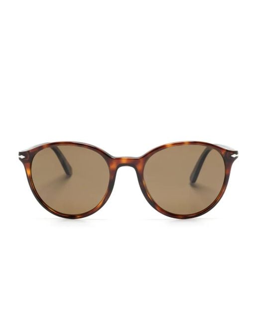 Persol Brown Round-Frame Sunglasses for men