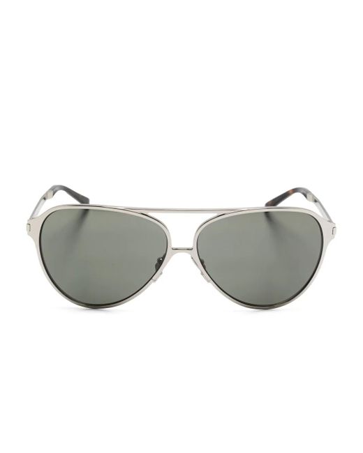 Saint Laurent Gray Pilot-Frame Sunglasses