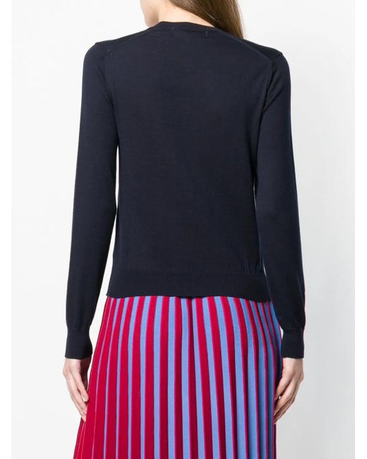 COMME DES GARÇONS PLAY Blue Basic Cardigan