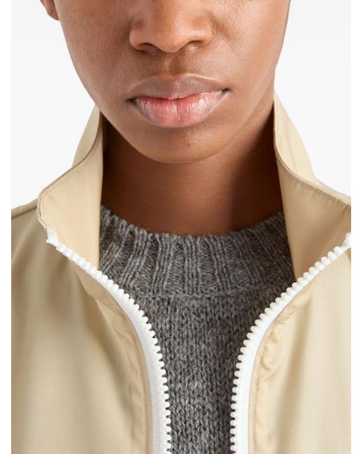 Prada Re-Nylon Bomberjack in het Natural