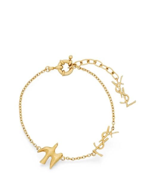 Saint Laurent Metallic Cassandre Dove Bracelet