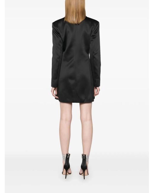 ROTATE BIRGER CHRISTENSEN Black Satin Mini Dress