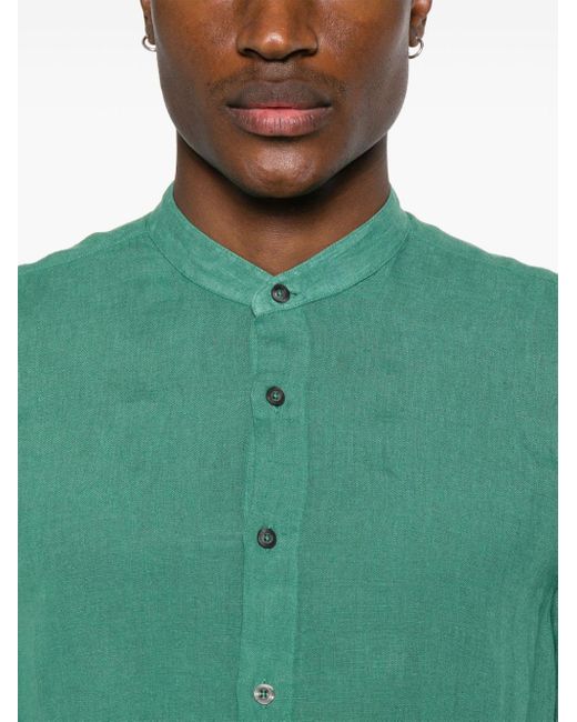 120% Lino Linnen Overhemd in het Green voor heren