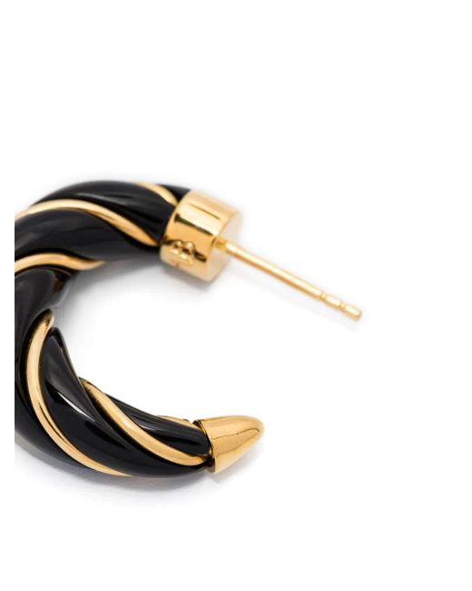 Aurelie Bidermann Black Mini Diana Twisted Earrings