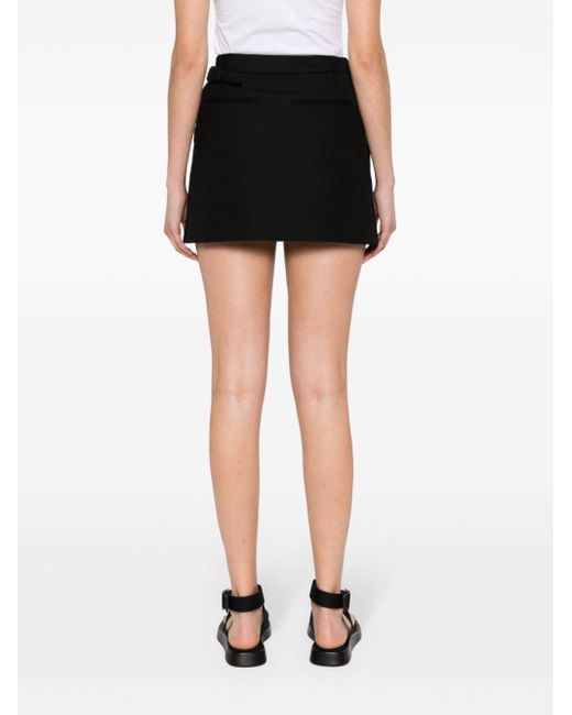 Wardrobe NYC Black Wrap Mini Skirt