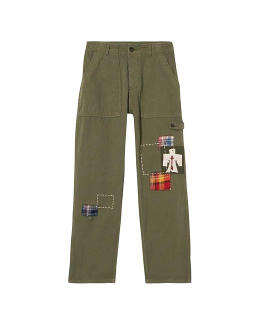 Fortela Green Jacey Patchwork Trousers