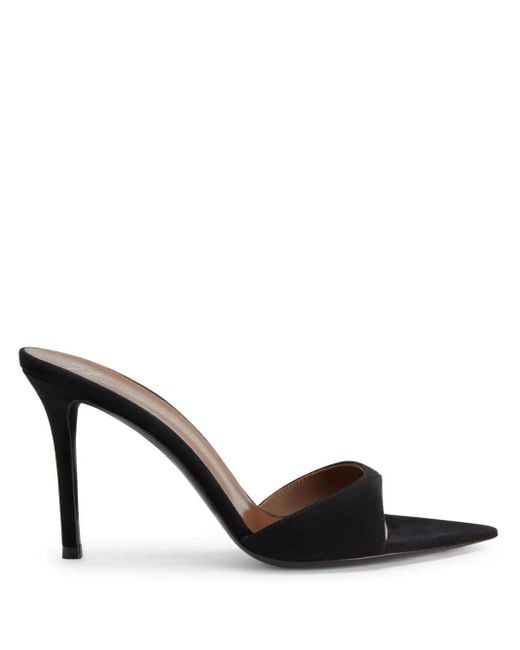 Mules Intriigo con tacón de 90 mm Giuseppe Zanotti de color Black