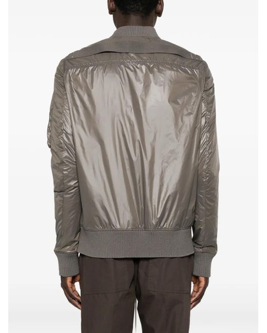 Rick Owens Gray Zip-Up Pockets Jacket for men