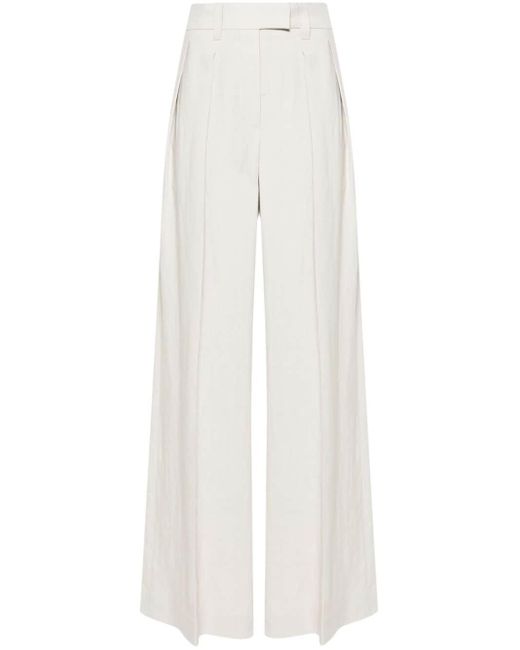 Pantalon plissé à coupe ample Brunello Cucinelli en coloris White
