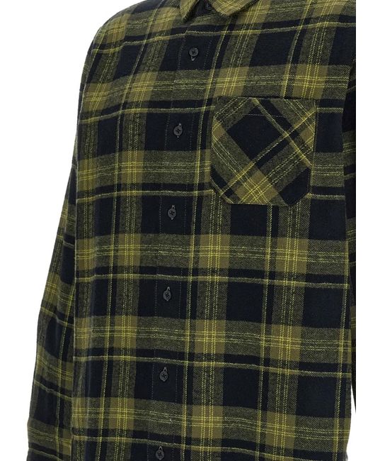 Oakley Green Check-Pattern Pocket Shirt for men