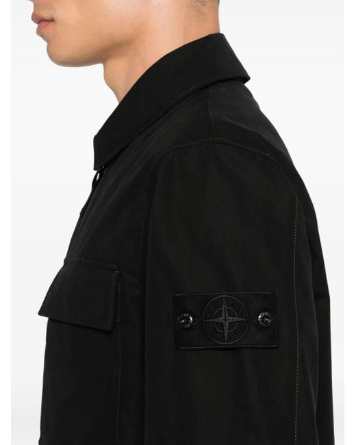 Stone Island Jack Met Ritssluiting in het Black voor heren
