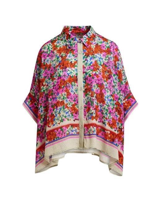 Essentiel Antwerp Red Jirt Floral Shirt
