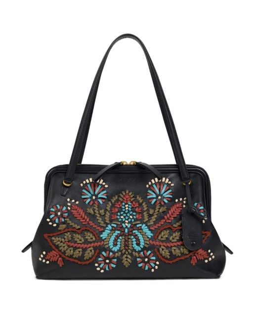 Etro Black Schultertasche mit Stickerei