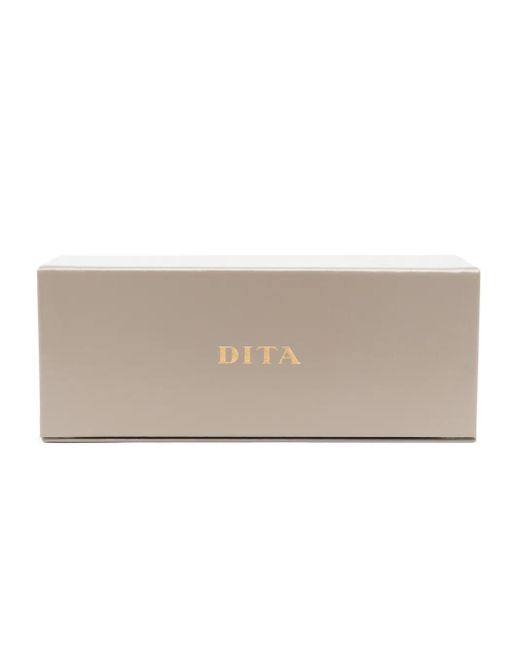 Dita Eyewear Green Logo-Print Square-Frame Sunglasses