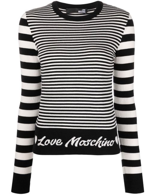 Mode Sweaters Lange jumpers Love Moschino Lange jumper gestreept patroon casual uitstraling 