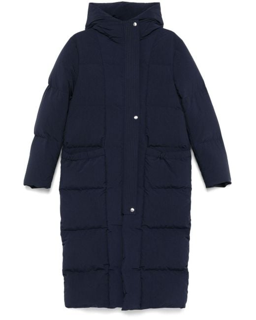 Jil Sander Blue Quilted Down Coat