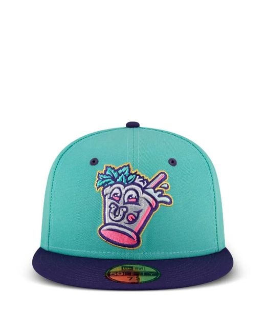 KTZ Green 59Fifty Louisville Bats Hat for men