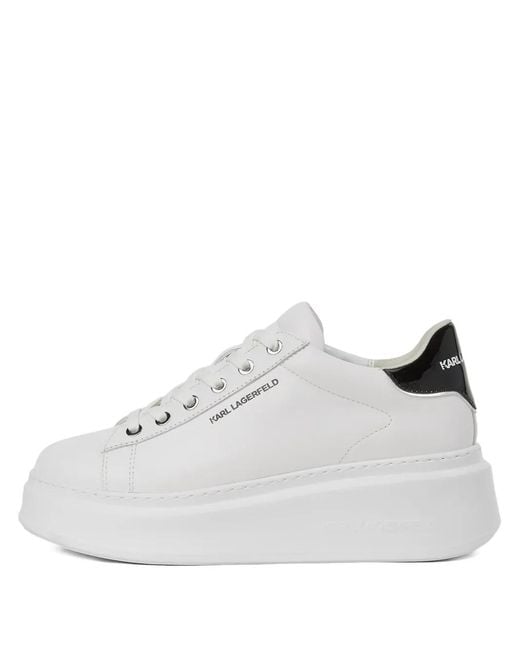 Karl Lagerfeld White Anakapri Ikon Charm Sneakers