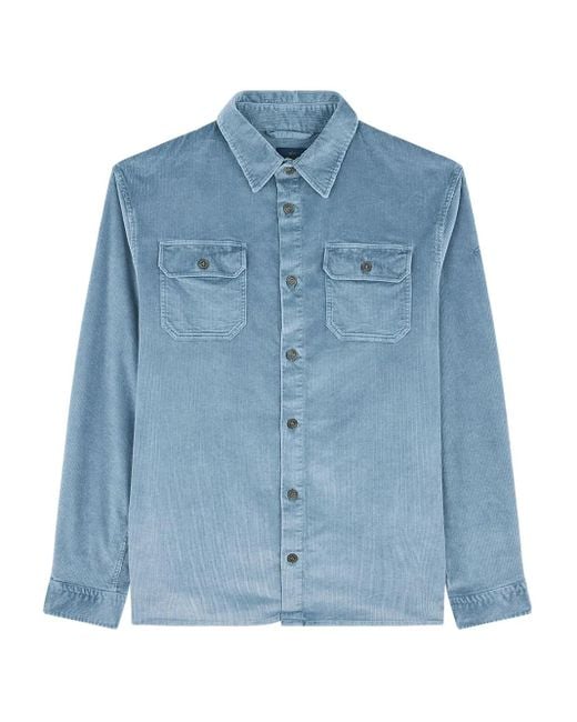 Paul & Shark Overhemd Van Katoenblend in het Blue voor heren