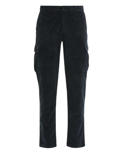 Moorer Black Brody-Vll Corduroy Cargo Pants for men