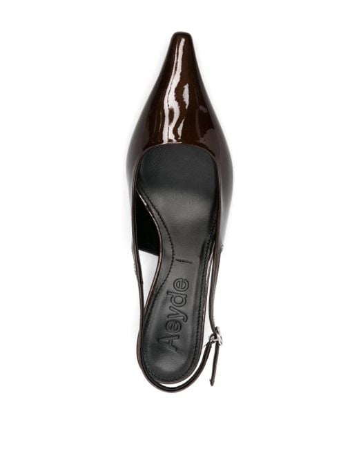 Aeyde Brown Catrina 55mm Leather Pumps